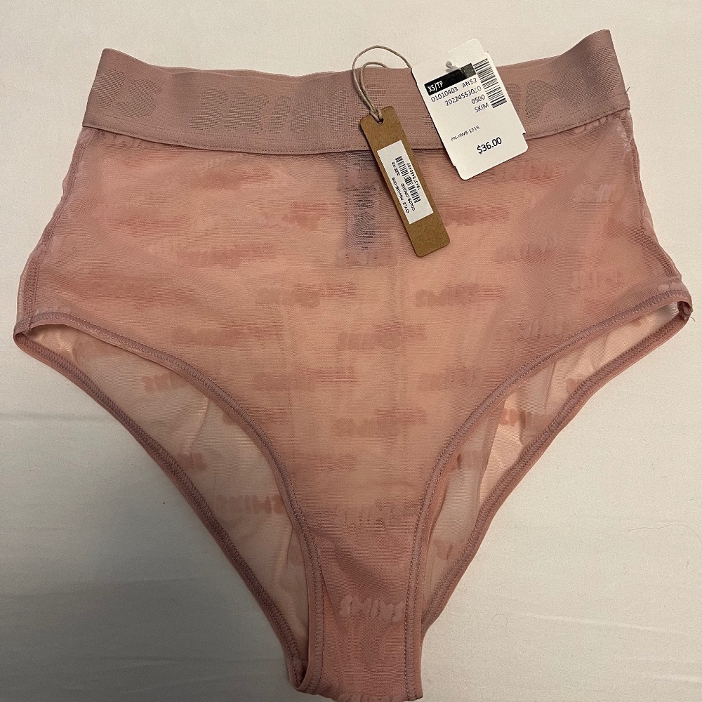 Skims Logo Mesh High Wasted underwear Size XS